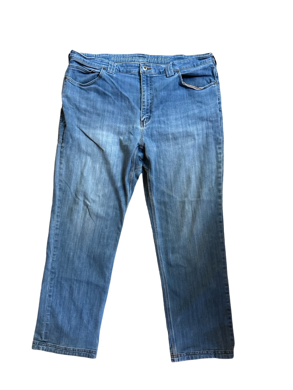 Duluth Trading Relaxed Fit  Ballroom Double Flex Light Wash Jeans Men’s 42x32
